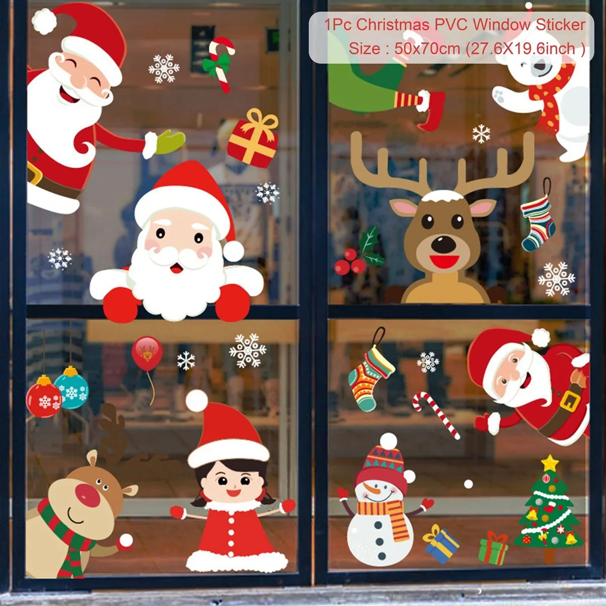Christmas Wall & Window Stickers β Merry Christmas 2025 Home Decorations, Xmas Ornaments & New Year 2026 Gift