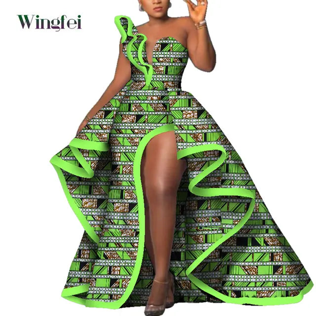 Dashiki African Mermaid Dress, Ankara Gown, African maxi mermaid, African prom dress, African prom 2024