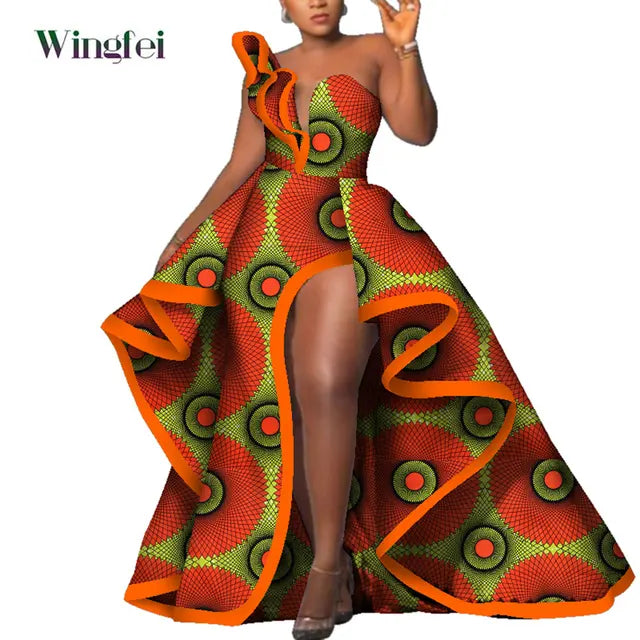 Dashiki African Mermaid Dress, Ankara Gown, African maxi mermaid, African prom dress, African prom 2024