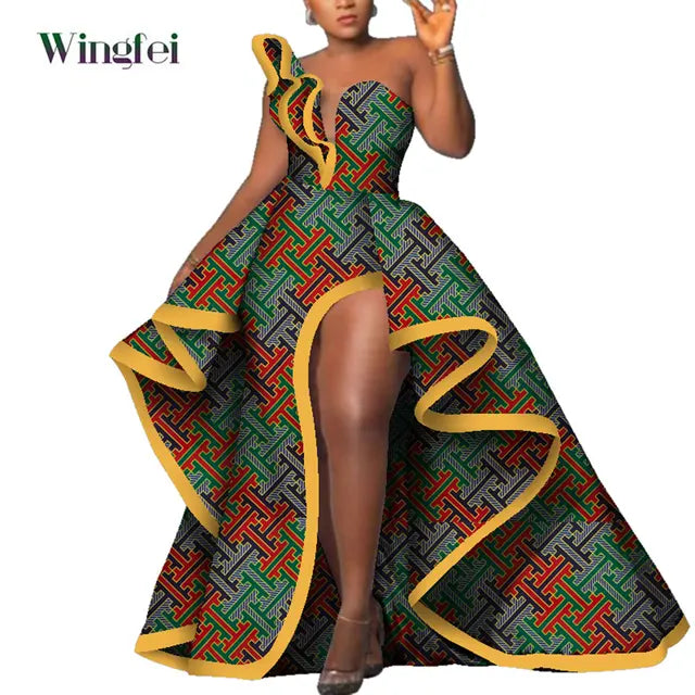 Dashiki African Mermaid Dress, Ankara Gown, African maxi mermaid, African prom dress, African prom 2024