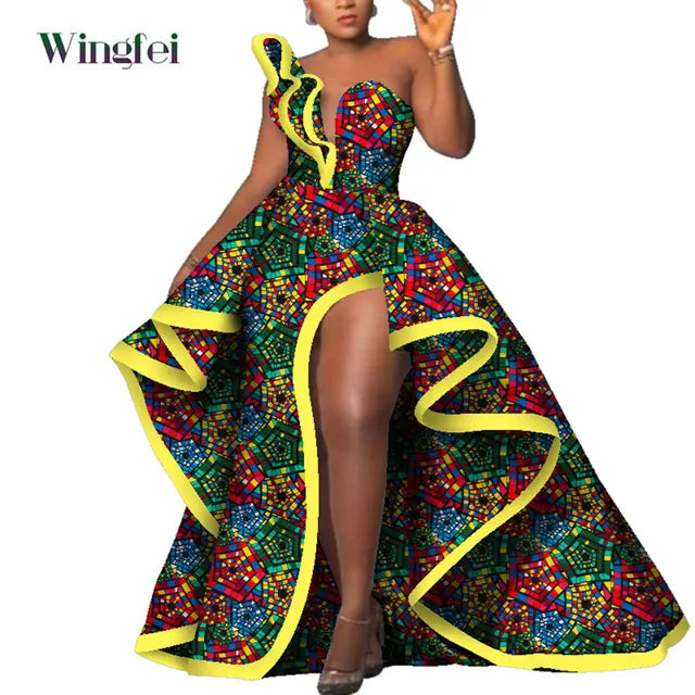 Dashiki African Mermaid Dress, Ankara Gown, African maxi mermaid, African prom dress, African prom 2024
