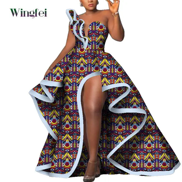 Dashiki African Mermaid Dress, Ankara Gown, African maxi mermaid, African prom dress, African prom 2024