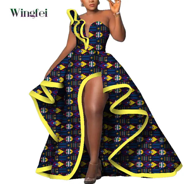 Dashiki African Mermaid Dress, Ankara Gown, African maxi mermaid, African prom dress, African prom 2024
