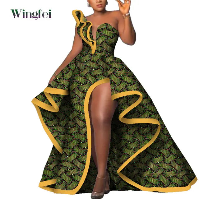 Dashiki African Mermaid Dress, Ankara Gown, African maxi mermaid, African prom dress, African prom 2024