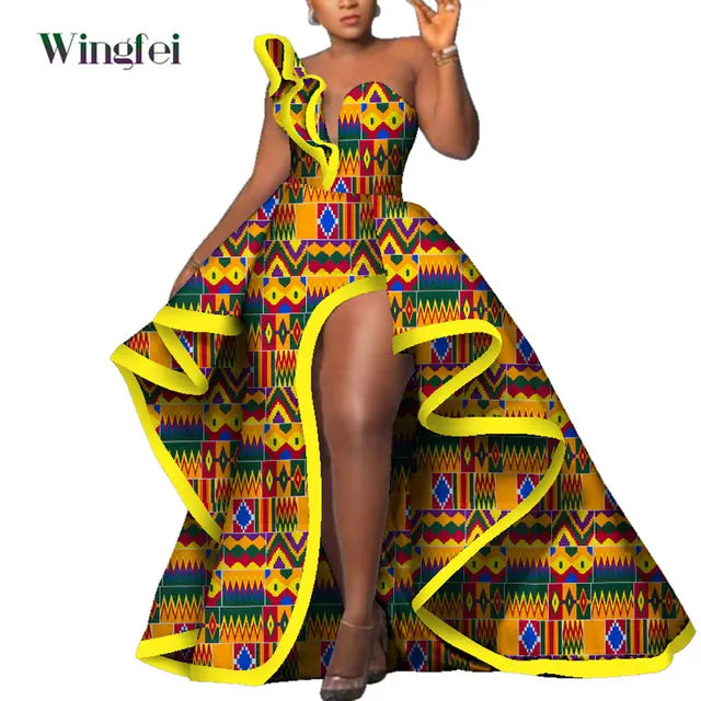 Dashiki African Mermaid Dress, Ankara Gown, African maxi mermaid, African prom dress, African prom 2024