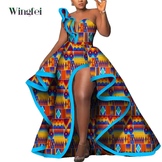 Dashiki African Mermaid Dress, Ankara Gown, African maxi mermaid, African prom dress, African prom 2024