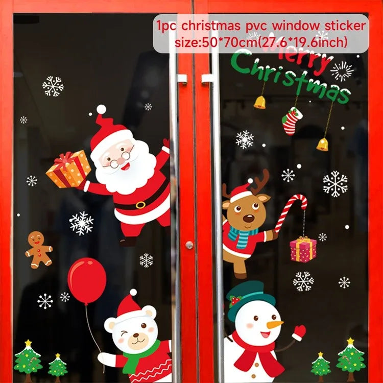 Christmas Wall & Window Stickers β Merry Christmas 2025 Home Decorations, Xmas Ornaments & New Year 2026 Gift