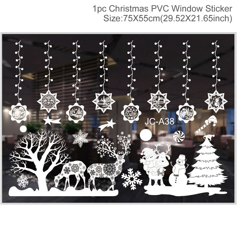Christmas Wall & Window Stickers β Merry Christmas 2025 Home Decorations, Xmas Ornaments & New Year 2026 Gift
