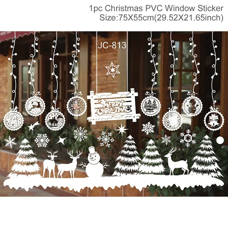 Christmas Wall & Window Stickers β Merry Christmas 2025 Home Decorations, Xmas Ornaments & New Year 2026 Gift