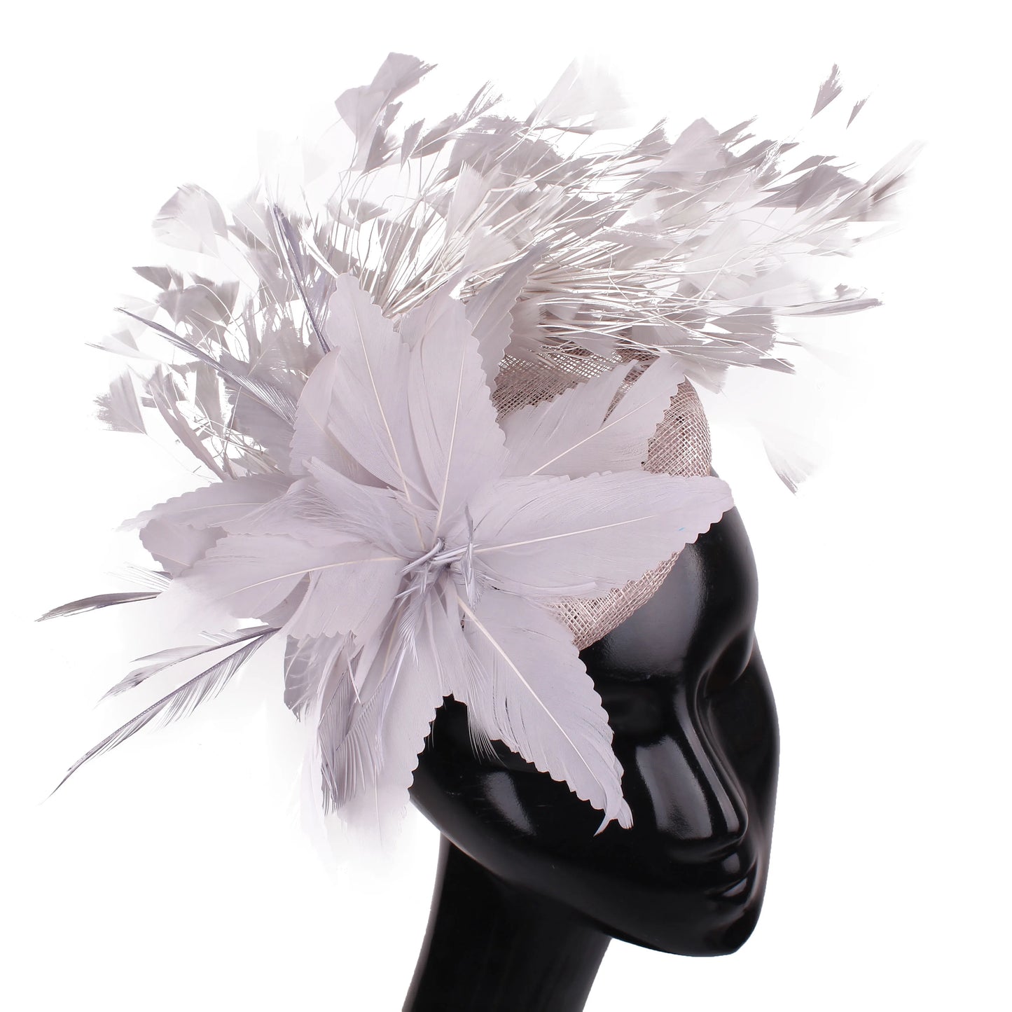 Elegant Red Wedding Fascinator Hat β Imitation Sinamay Feather Headpiece, Vintage Bridal Hair Accessory for Women