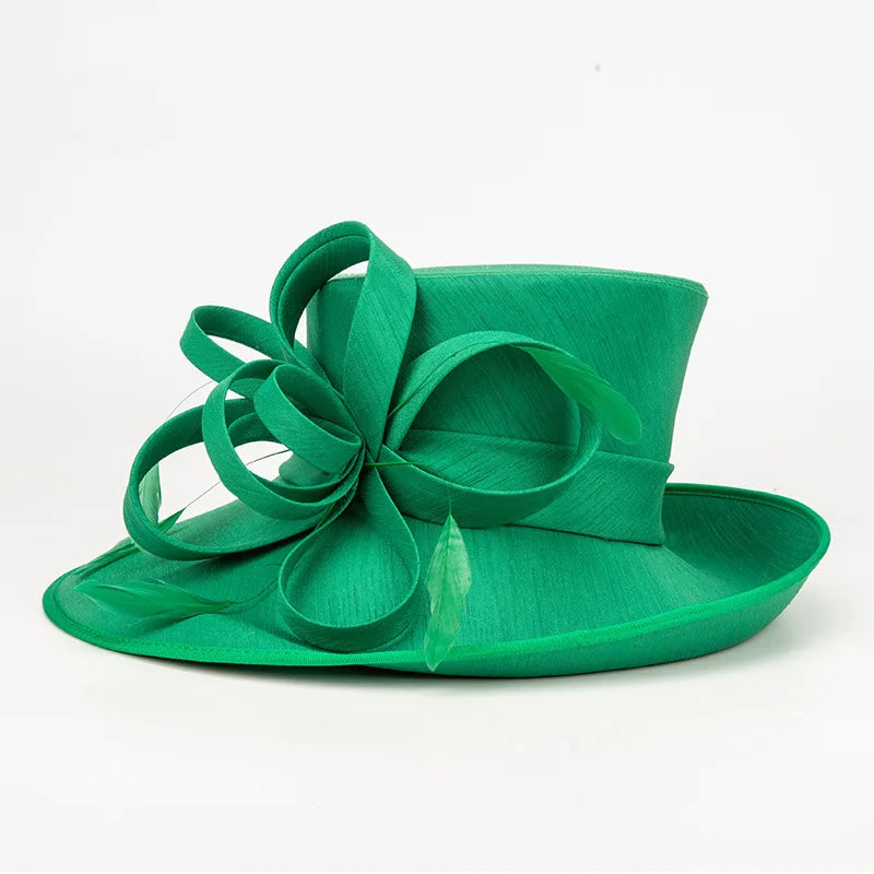 Deluxe Ladies Church Hat – Elegant Top Hat Fascinator for Weddings, Photography, Banquets & Formal Occasions