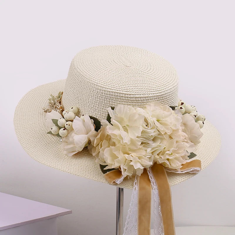 Floral UV Protection Sun Hat – Breathable Wide Brim Summer Beach Cap for Travel, Vacation & Outdoor Activities (Unisex)