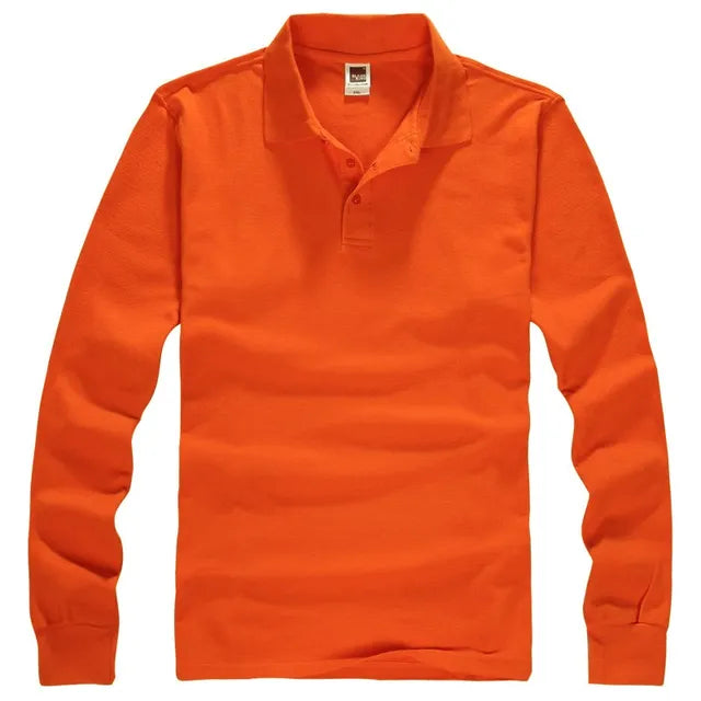 Classic Polo Shirt Men Long Sleeve Casual Cotton