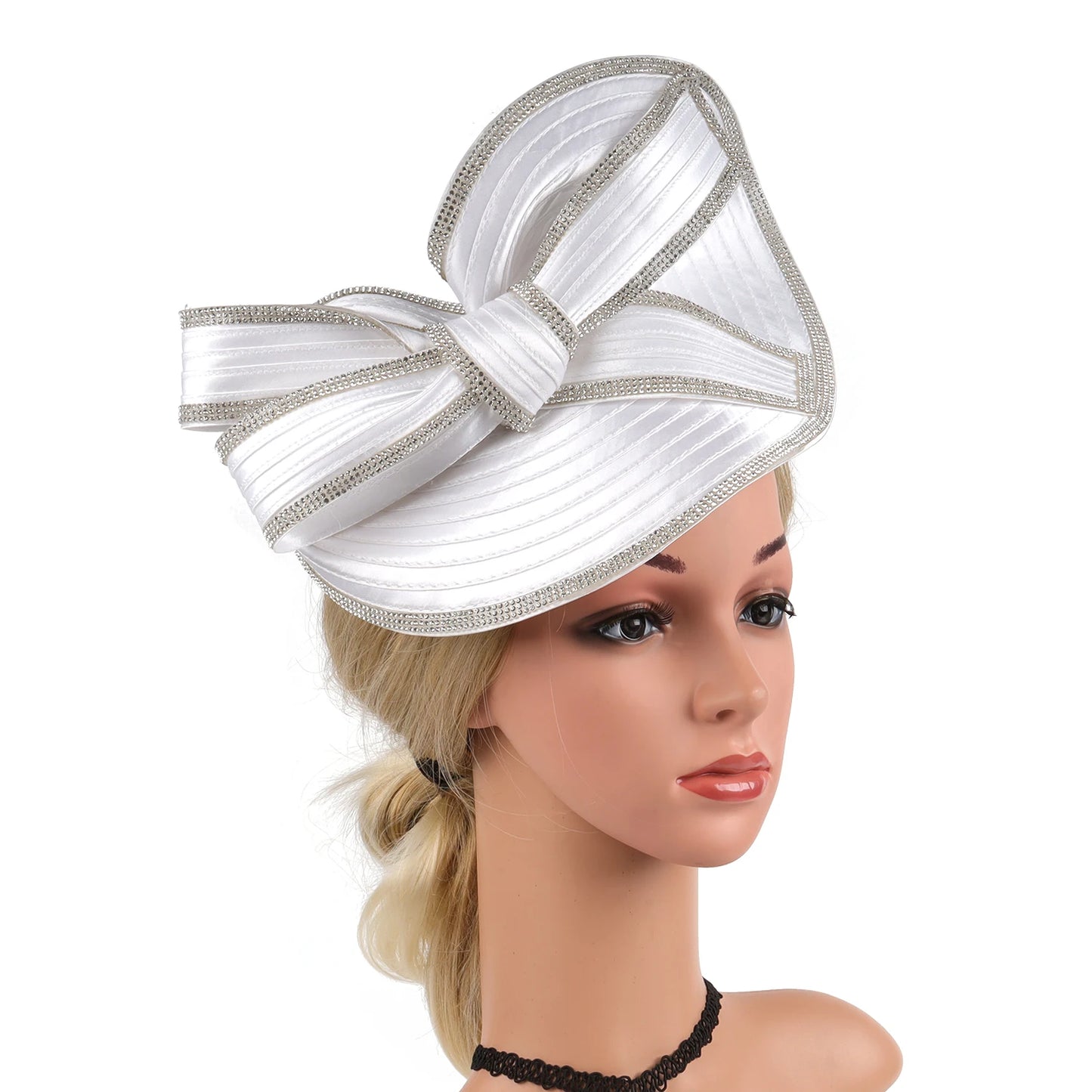 Women’s Wide Brim Fascinator Hat – Elegant Millinery Fedora for Weddings, Parties, Kentucky Derby & Church Events