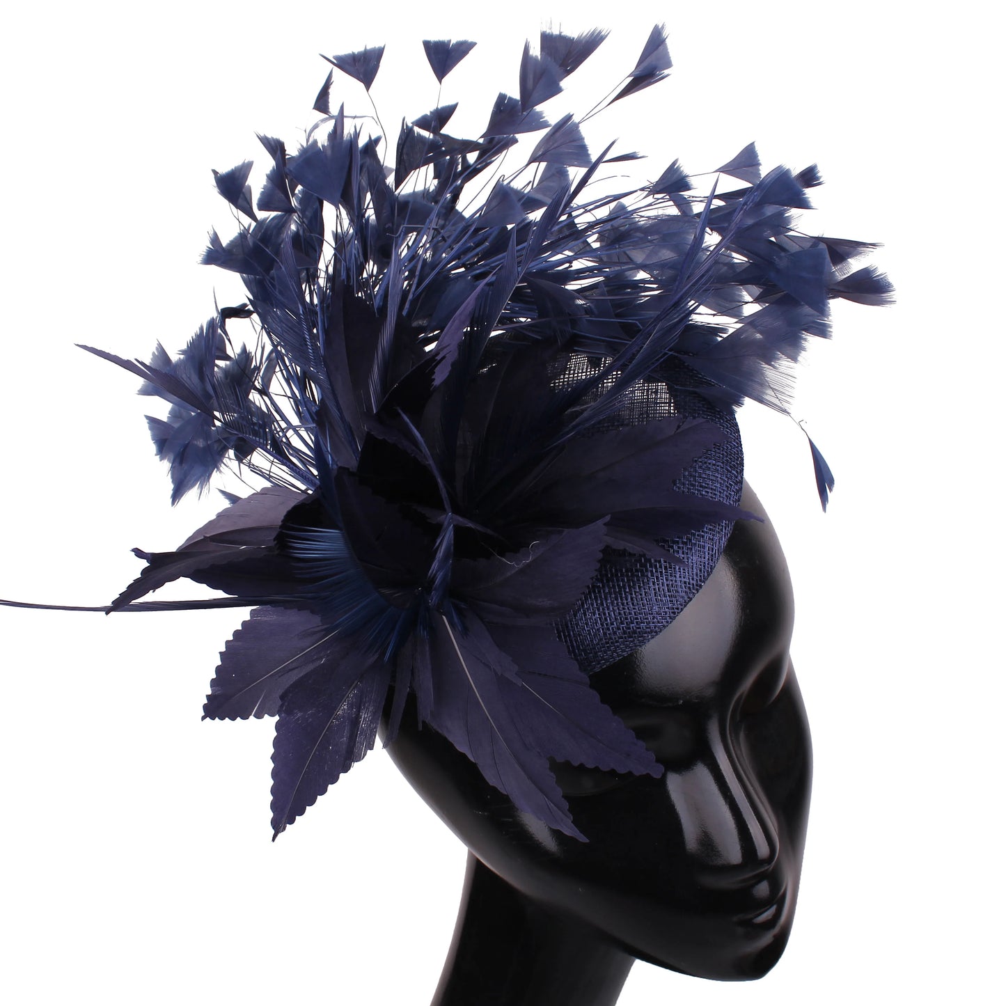 Elegant Red Wedding Fascinator Hat β Imitation Sinamay Feather Headpiece, Vintage Bridal Hair Accessory for Women