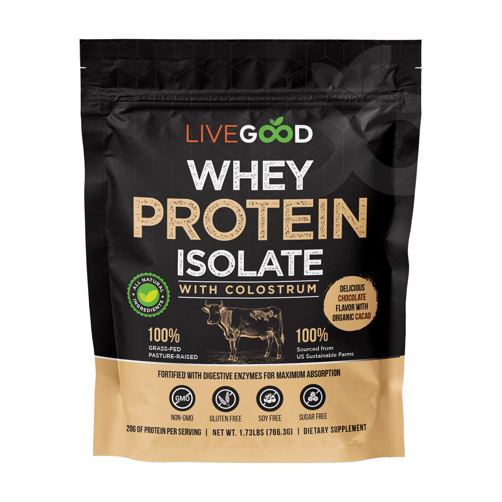 LiveGood Whey Protein Isolate with Colostrum