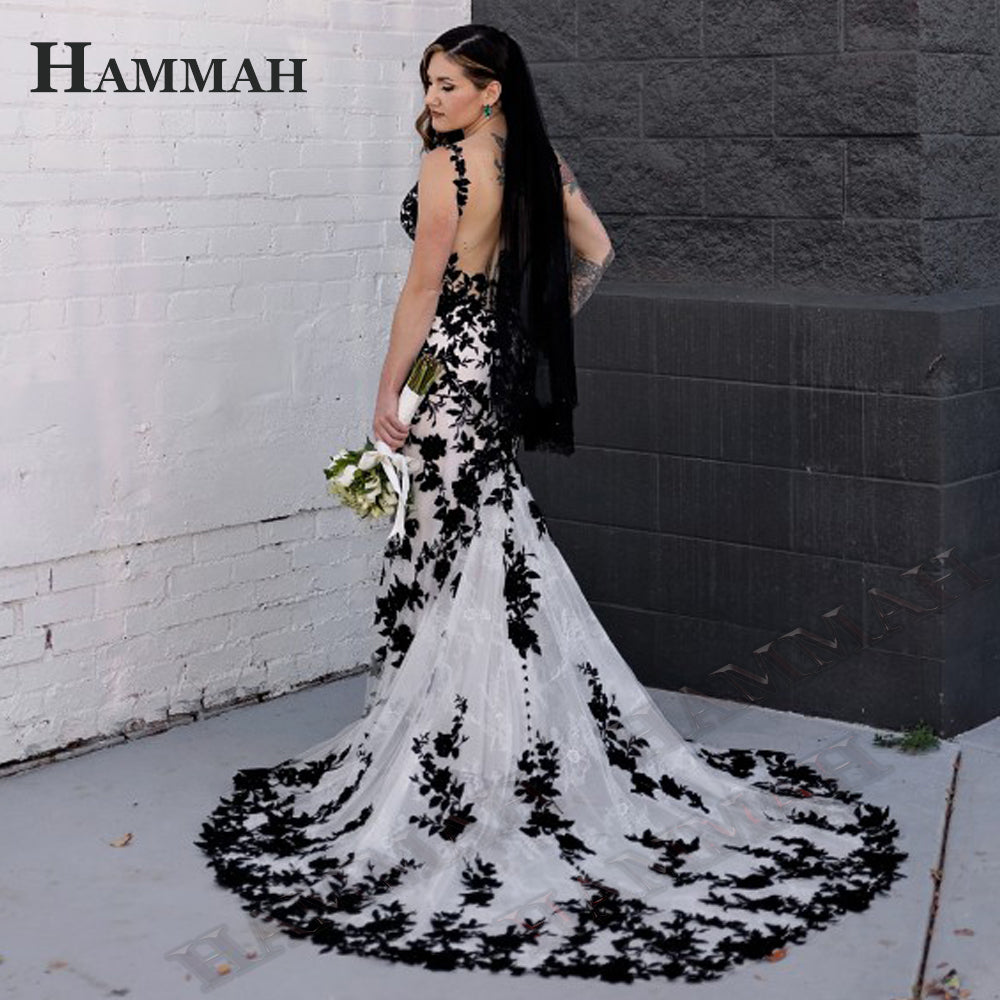 Modern Aline Long Wedding Tulle Appliqued I Custom Made - Wedding Dress
