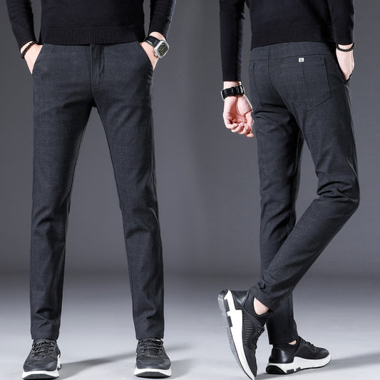 Thick Cotton And Straight Linen Trousers Male Pants - Casual Pants