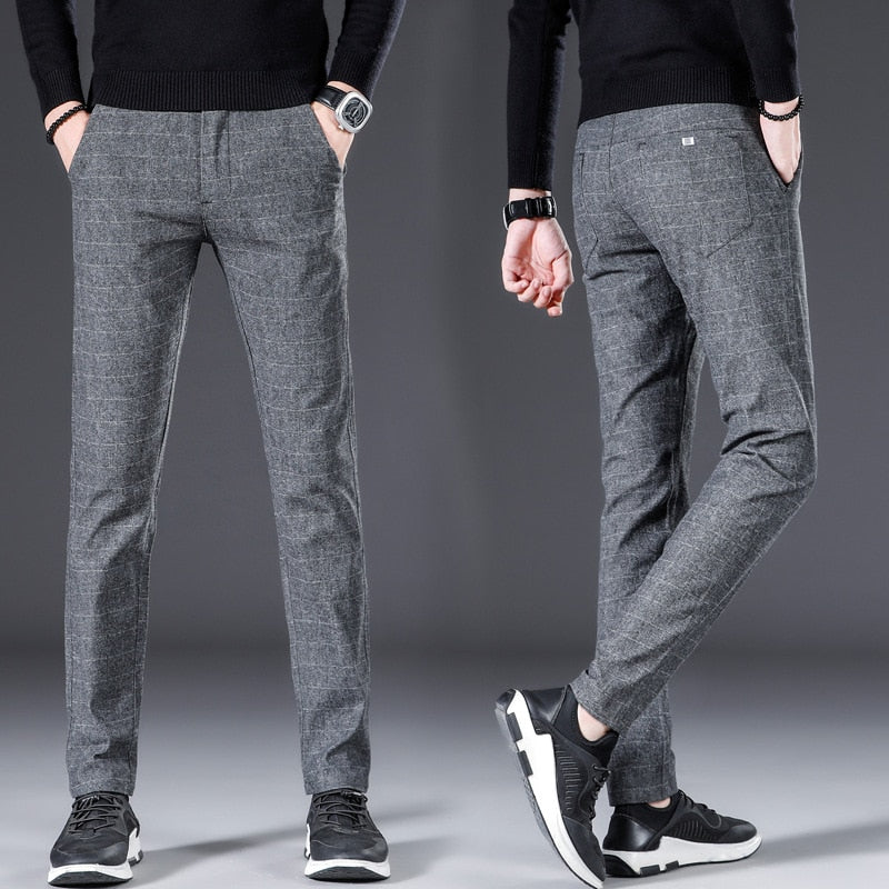 Thick Cotton And Straight Linen Trousers Male Pants - Casual Pants