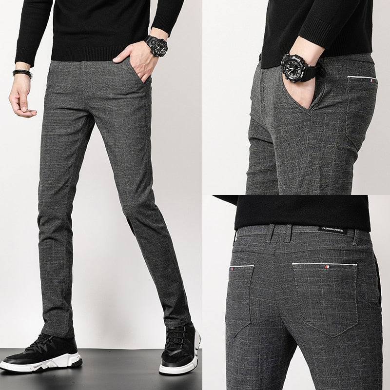 Thick Cotton And Straight Linen Trousers Male Pants - Casual Pants