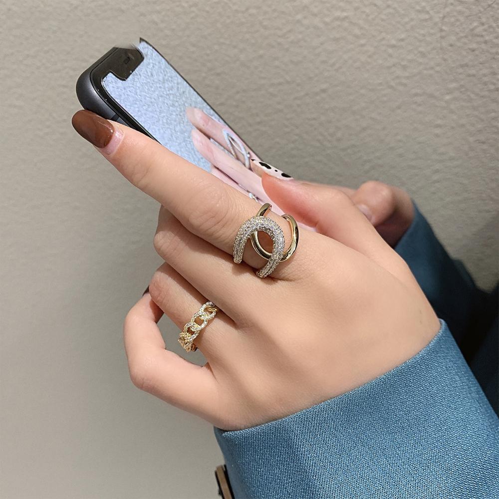 Metal Zircon Ring for Women