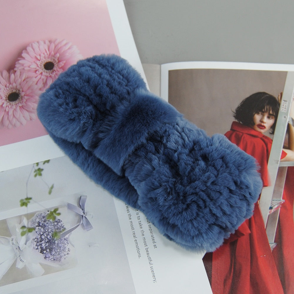 Headband Winter Autumn Elastic Fur Neck Scarf