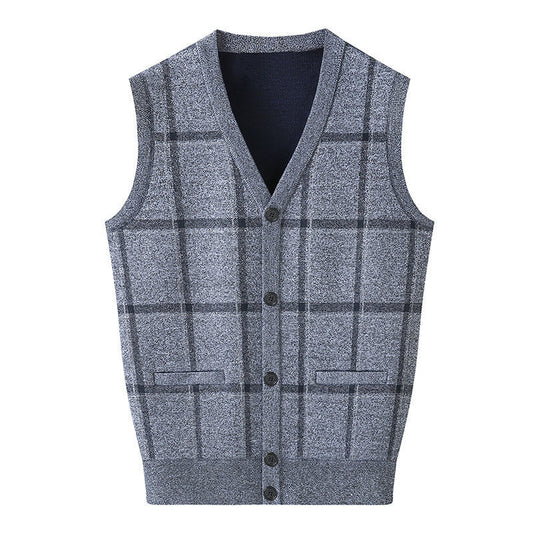 Sweater Cardigan Sleeveless Vest for Men