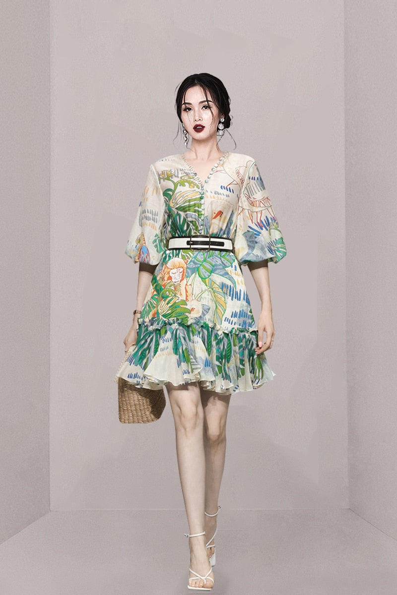 Slim Print Dress for Women