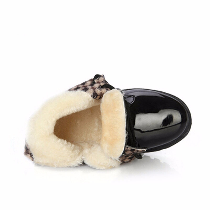 Leather Waterproof Boots Shoes for Girls