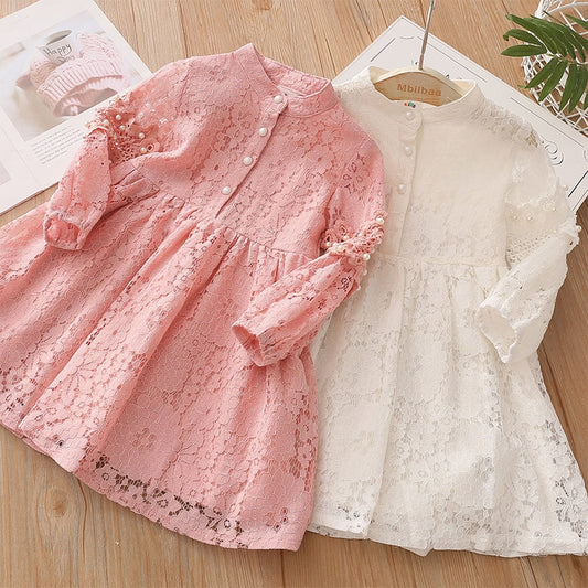 Lace Long Sleeve Dress for Girls