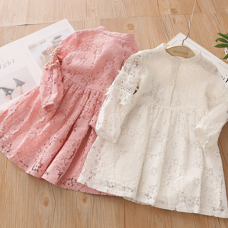 Lace Long Sleeve Dress for Girls