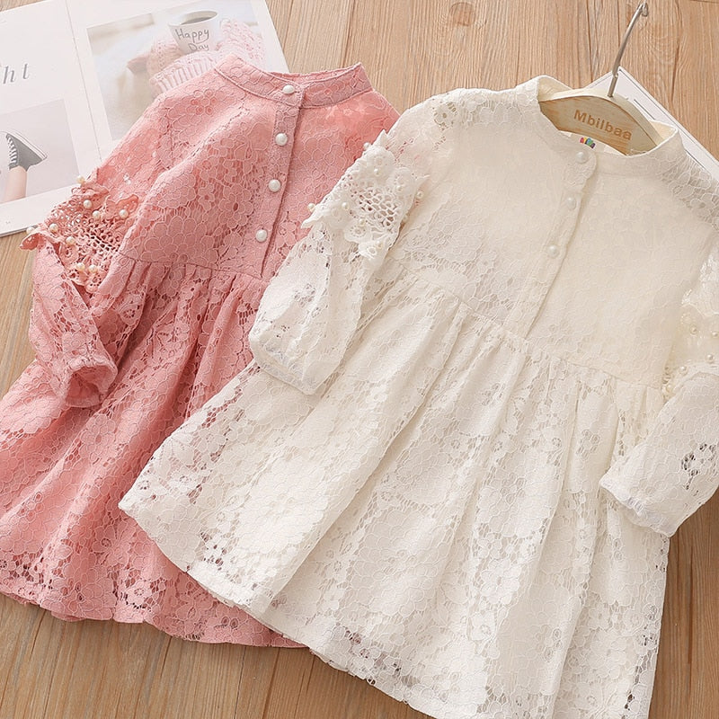 Lace Long Sleeve Dress for Girls
