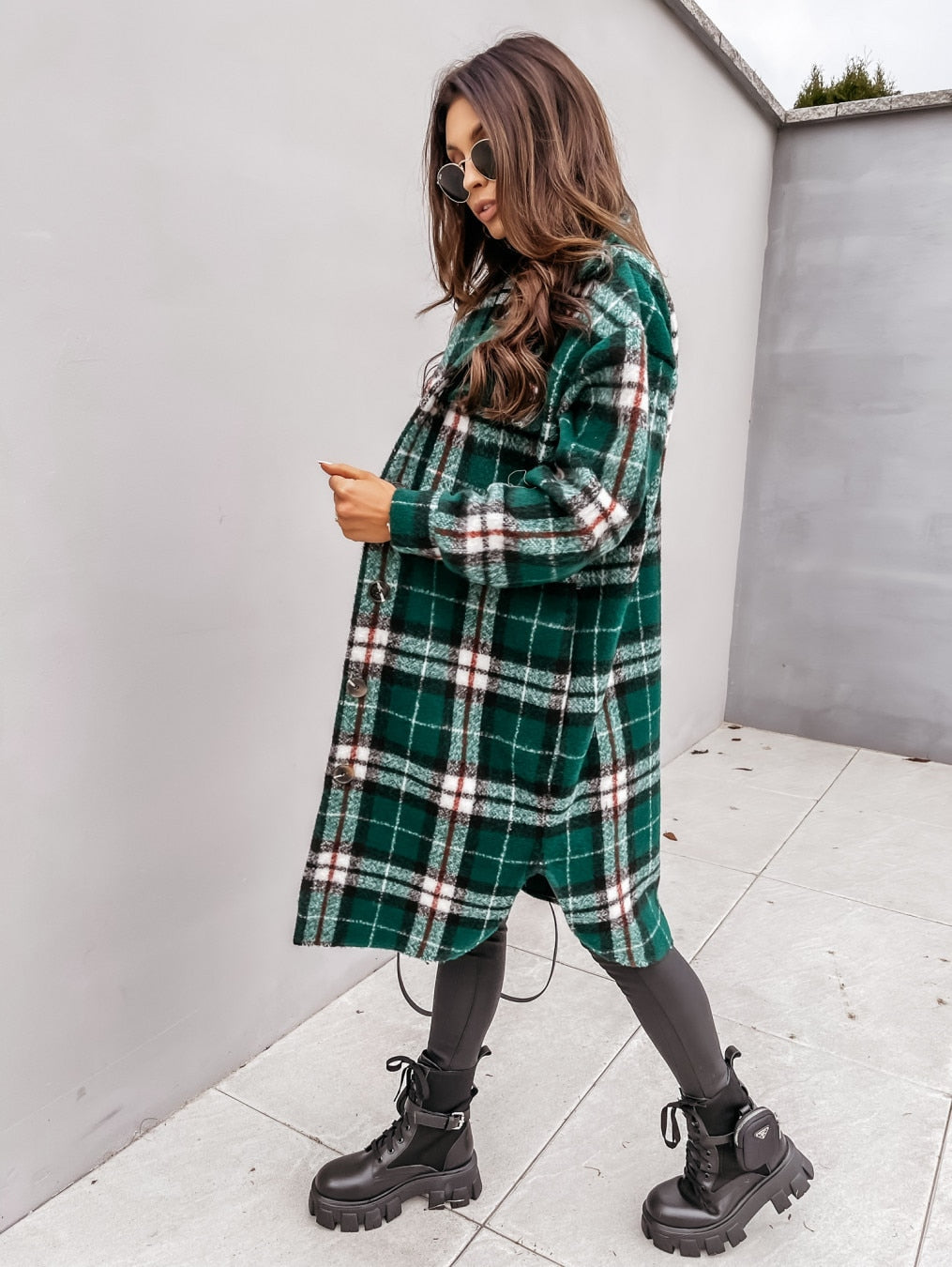High-quality Soft Warm Winter Women's Plaid Shirt