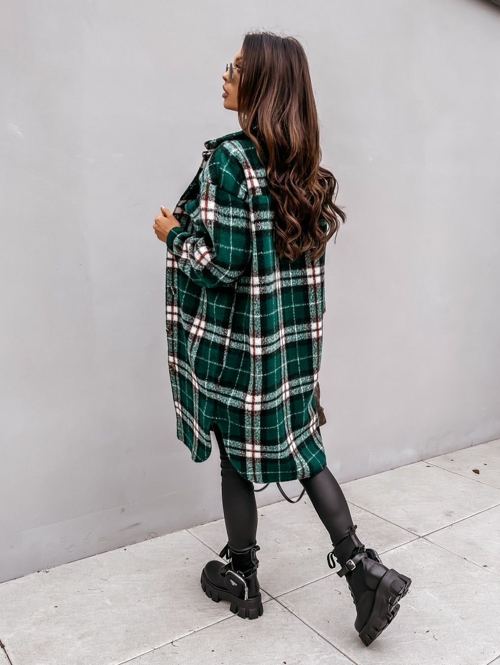 High-quality Soft Warm Winter Women's Plaid Shirt