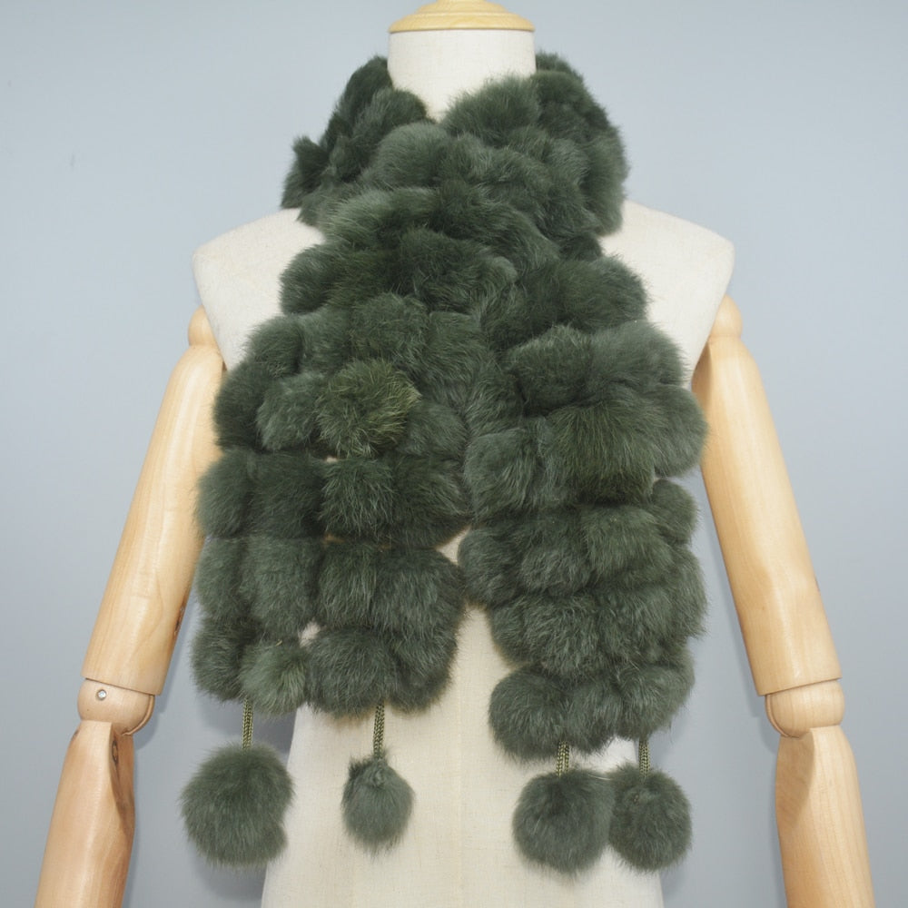 Fur Warm Scarf Balls Scarves