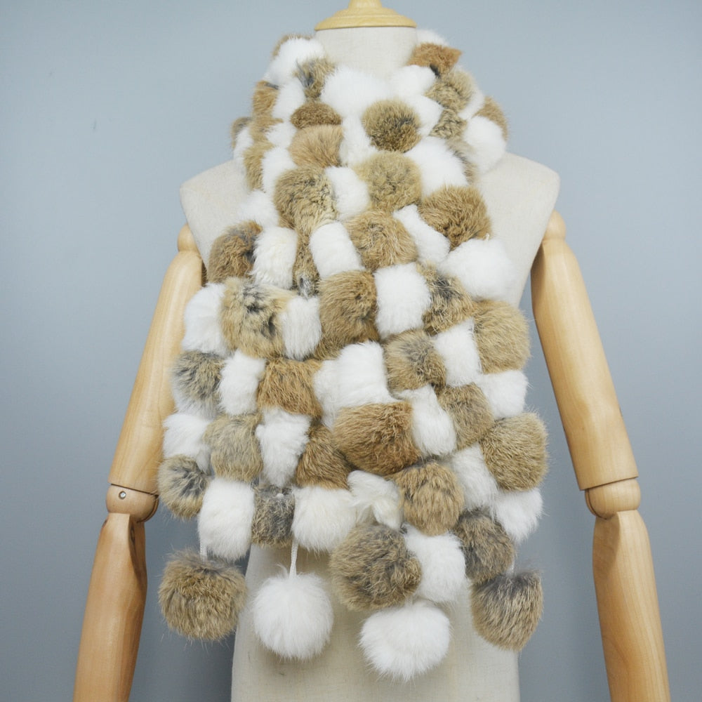 Fur Warm Scarf Balls Scarves