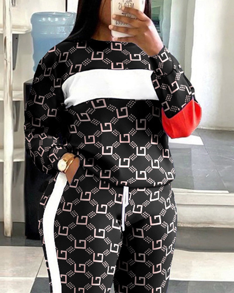 Tracksuit Long Sleeve and Pants- Two Piece Set