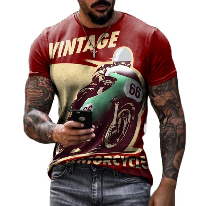 T shirts 3d Castrol Print Short Sleeve Letter Tops Fashion Oil