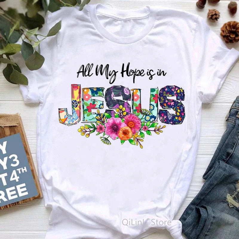 Jesus Graphic Print T-Shirt