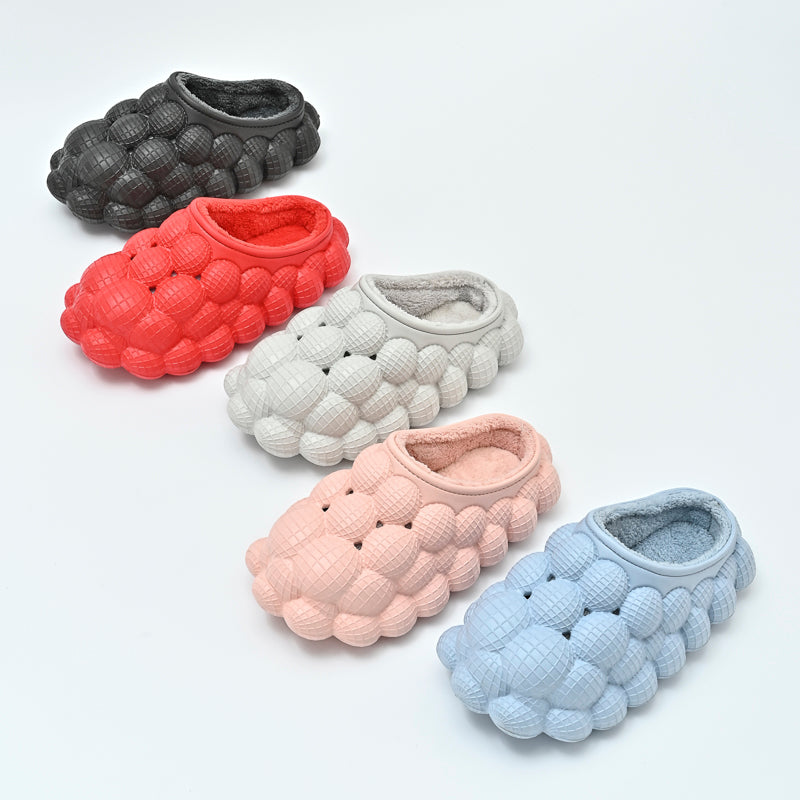 Furry Bubble Slides for Men /Women With Charms
