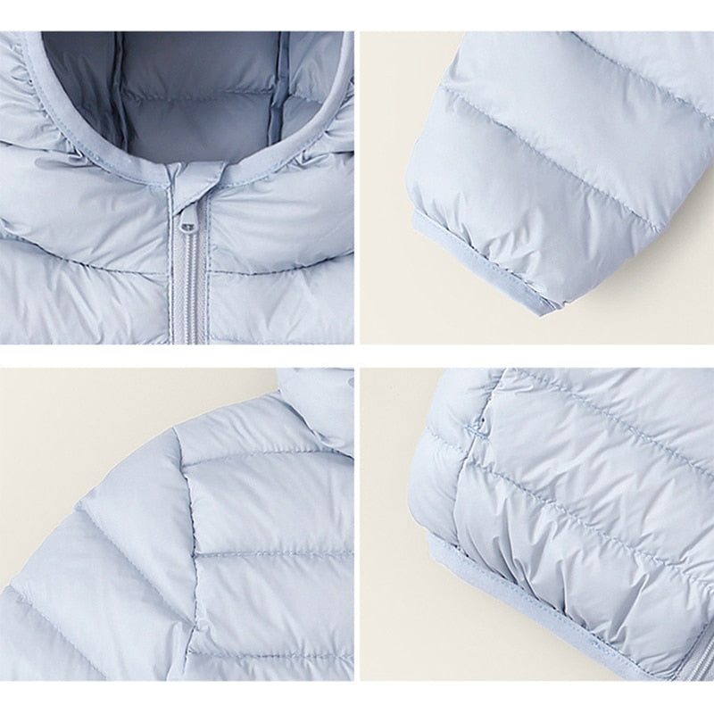 New Casual Candy Color Warm Hooded Clothes for Kids