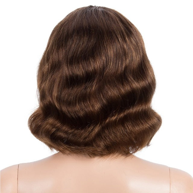 Natural Smooth Short Human Hair Wig For Women