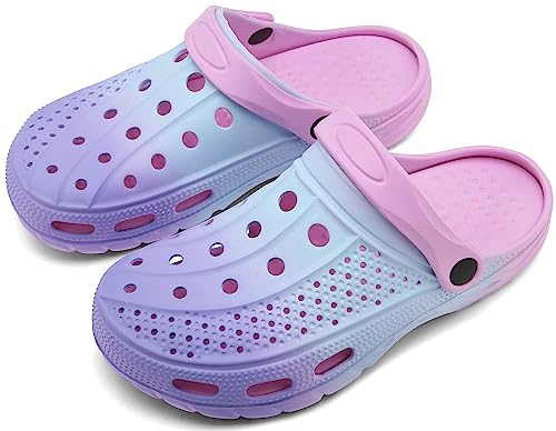 Women and Men Orthopedic Clogs Arch Support Garden Shoes Sandals Slippers with Plantar Fasciitis Feet Insoles,Sweet Pink,9.5-10.5 Women/7.5-8.5 Men