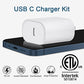 iPhone Charger Fast Charging, 【MFi Certified】 2-Pack 20W USB C Fast Charger with 6FT Fast Charging Cable for iPhone 14/13/12/11/Xs/8, iPad, AirPods Pro and More