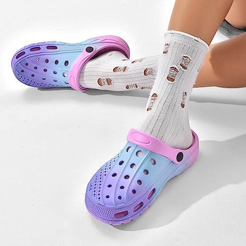 Women and Men Orthopedic Clogs Arch Support Garden Shoes Sandals Slippers with Plantar Fasciitis Feet Insoles,Sweet Pink,9.5-10.5 Women/7.5-8.5 Men