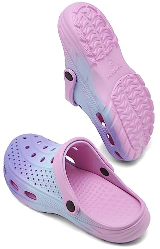 Women and Men Orthopedic Clogs Arch Support Garden Shoes Sandals Slippers with Plantar Fasciitis Feet Insoles,Sweet Pink,9.5-10.5 Women/7.5-8.5 Men