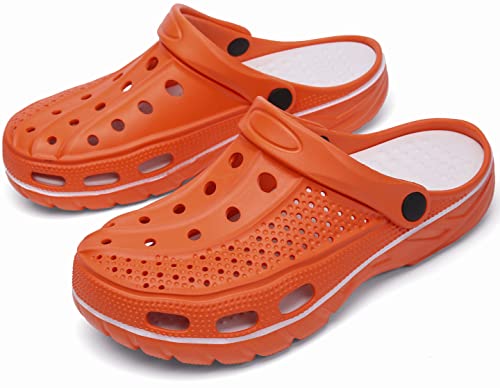 Women and Men Orthopedic Clogs Arch Support Garden Shoes Sandals Slippers with Plantar Fasciitis Feet Insoles,Sweet Pink,9.5-10.5 Women/7.5-8.5 Men