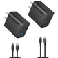 iPad Charger, Anker 2-Pack 20W Dual Port USB Fast Wall Charger, USB C Charger Block for iPad Pro 12.9", iPad Pro 11", iPad Air 5/4, iPad 10, iPad Mini 6, and More (2-Pack 5 ft USB-C Cable Included)