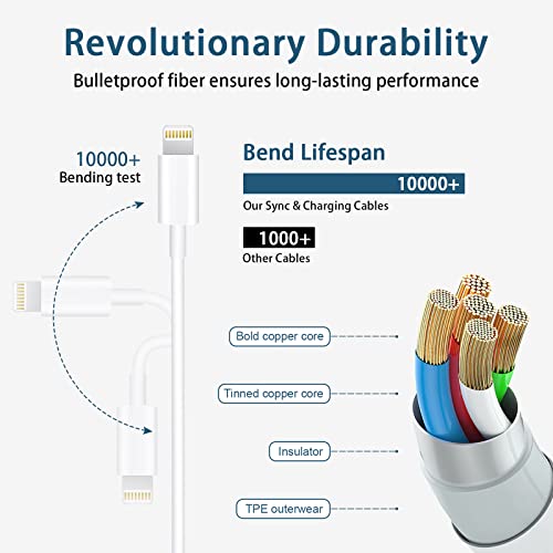 iPhone Charger Fast Charging, 【MFi Certified】 2-Pack 20W USB C Fast Charger with 6FT Fast Charging Cable for iPhone 14/13/12/11/Xs/8, iPad, AirPods Pro and More