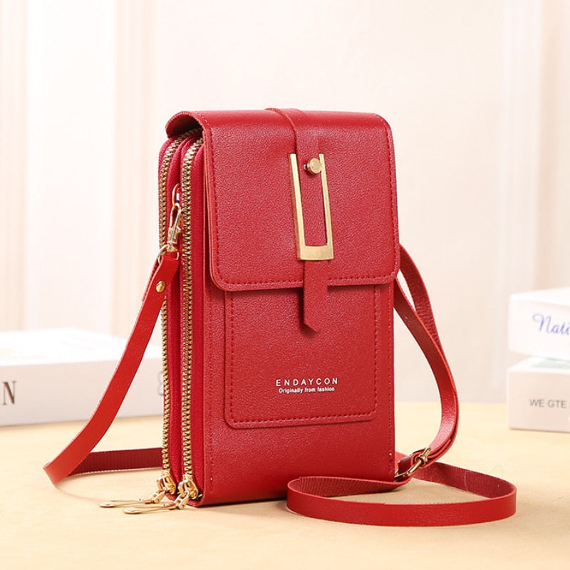 Women Bags Soft Leather Phone Purse Crossbody Shoulder Handbag
